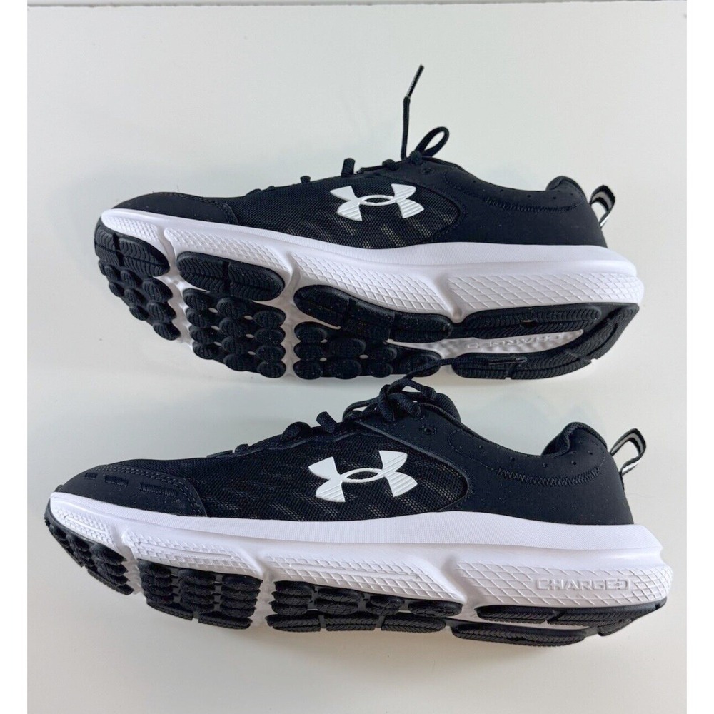 Under Armour Charged Assert 10 Running Shoes Black White 10.5 Activewear 71-04 - Picture 12 of 15